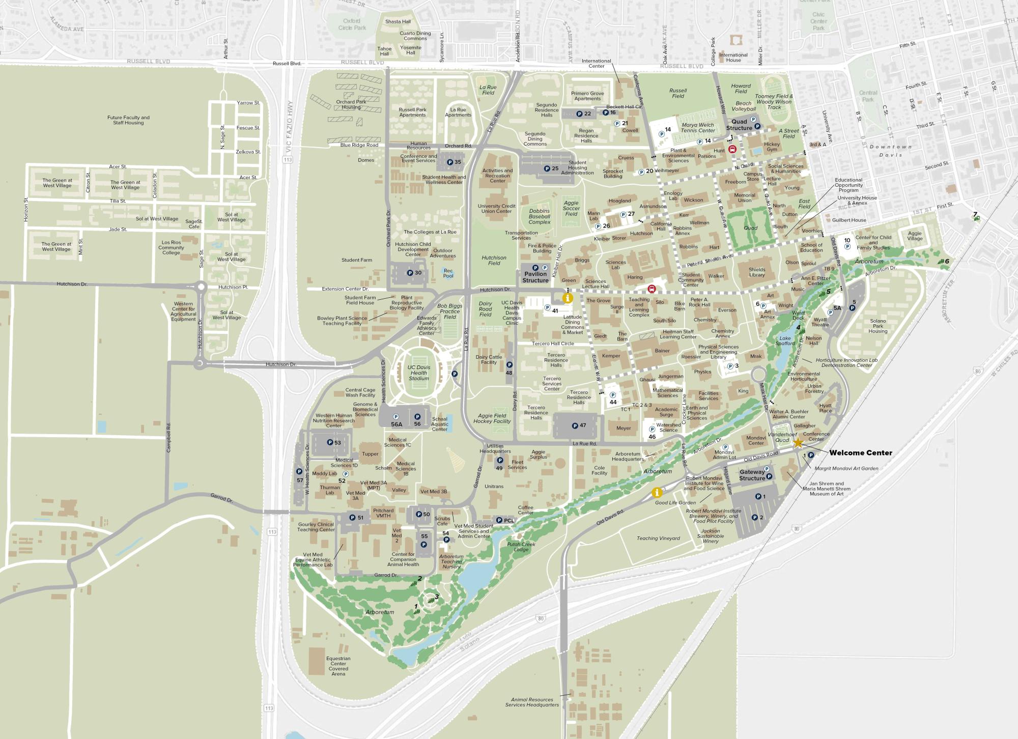 Map of UC Davis campus