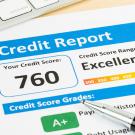 image of an excellent rated credit report with a score of 760