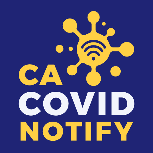 CA COVID Notify icon and text