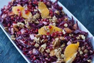 Red Cabbage Salad with Oranges and Pomegranate