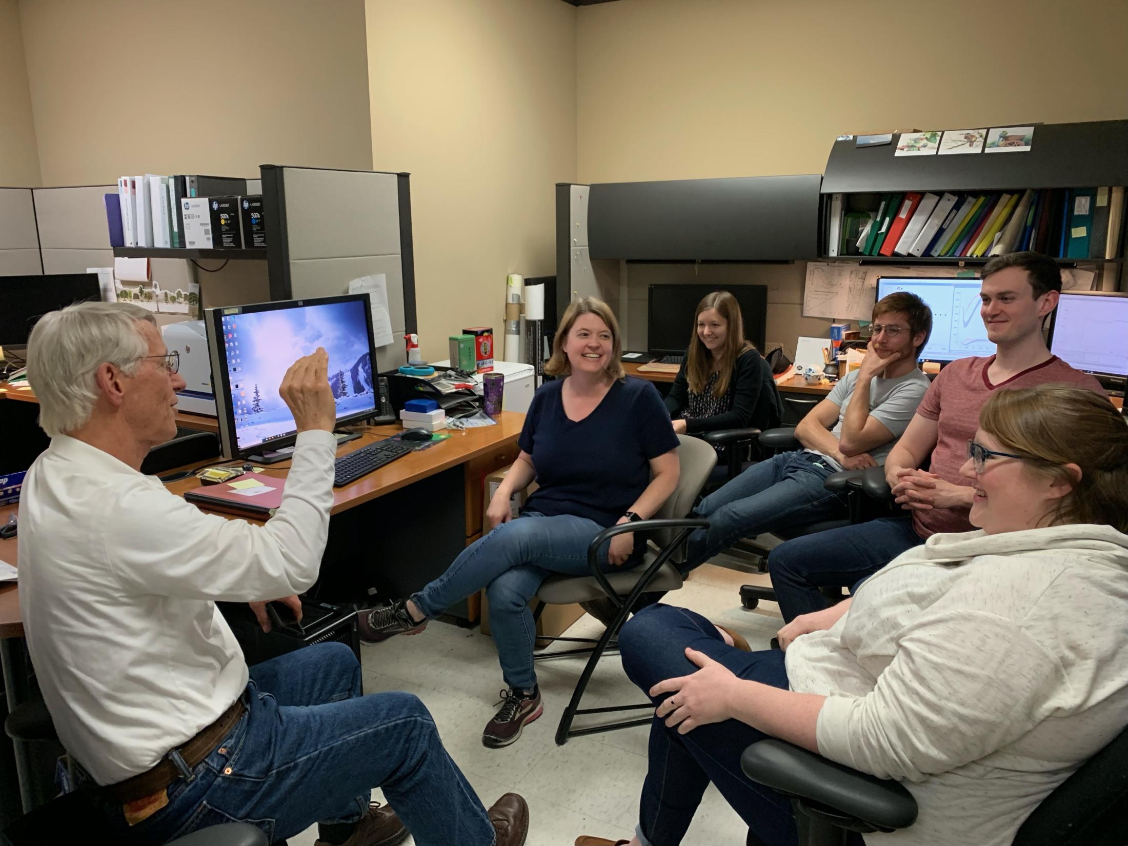 Safety meeting at Burns Lab