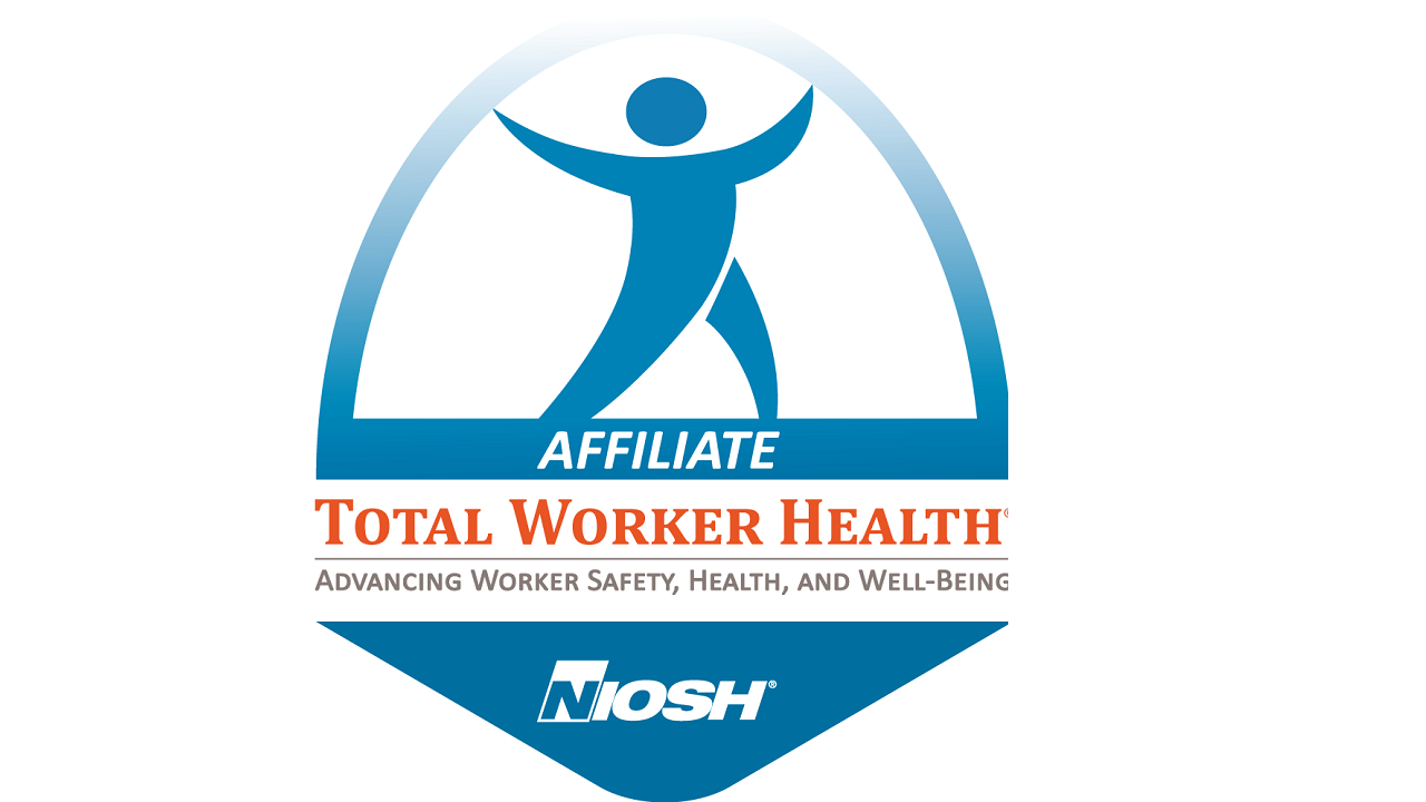 Total Worker Health Affiliate Badge. Advancing worker safety, health, and well-being. NOSH.