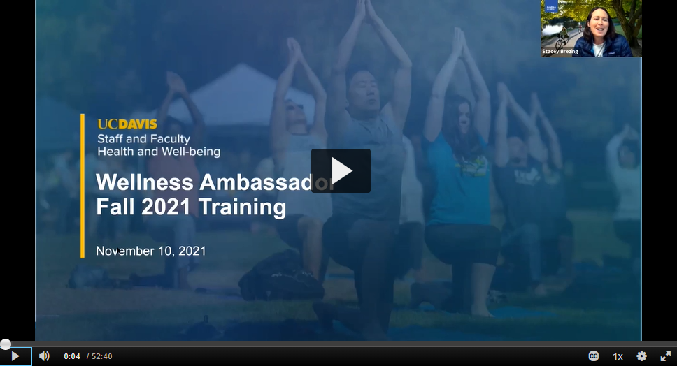 screenshot of WA Training UC Davis Health video