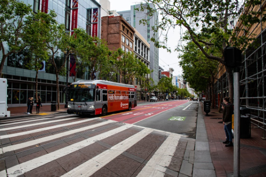 Public bus on a street