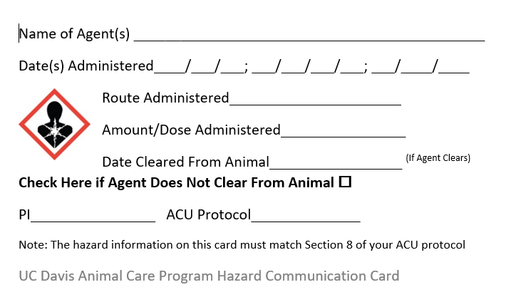 Chemical Cage card example