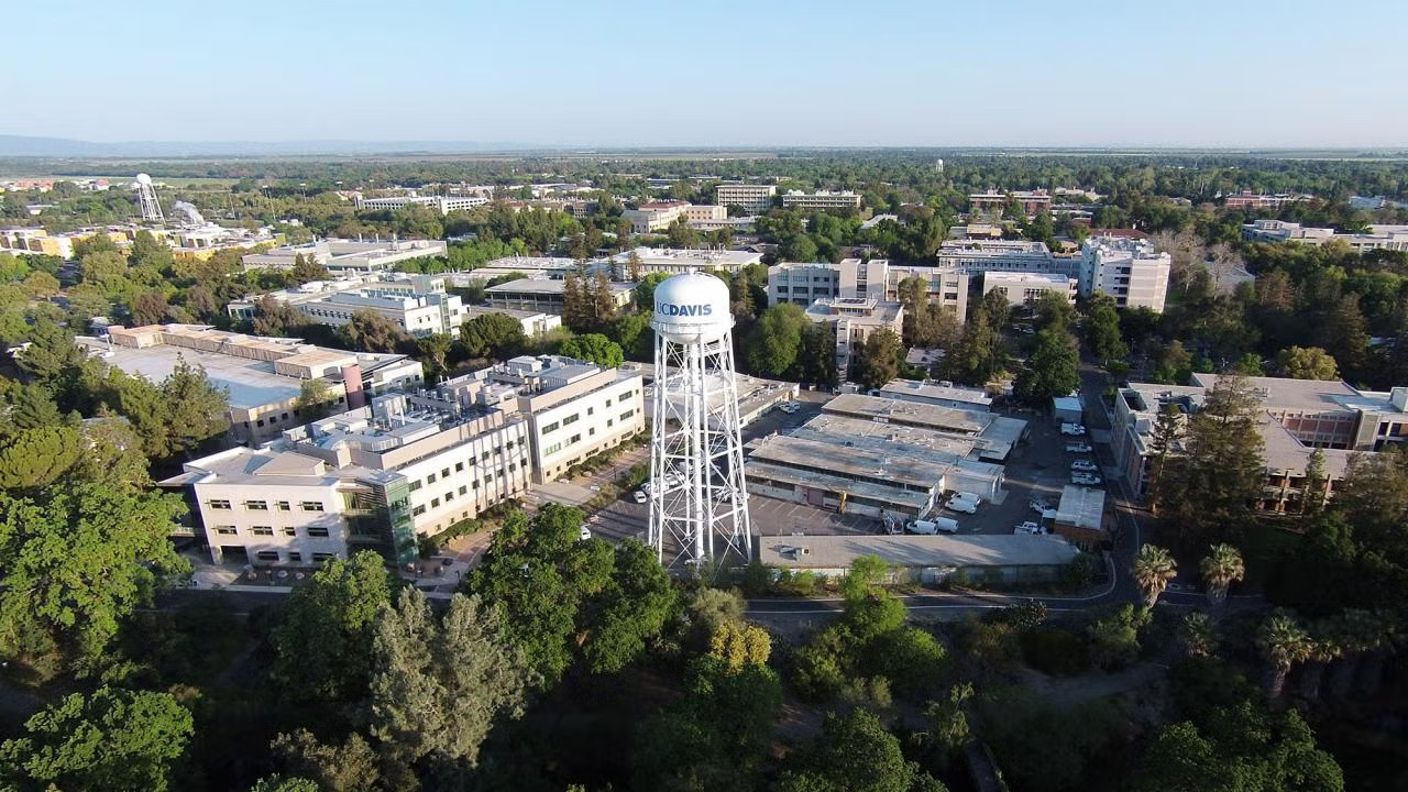 UC Davis campus aerial view