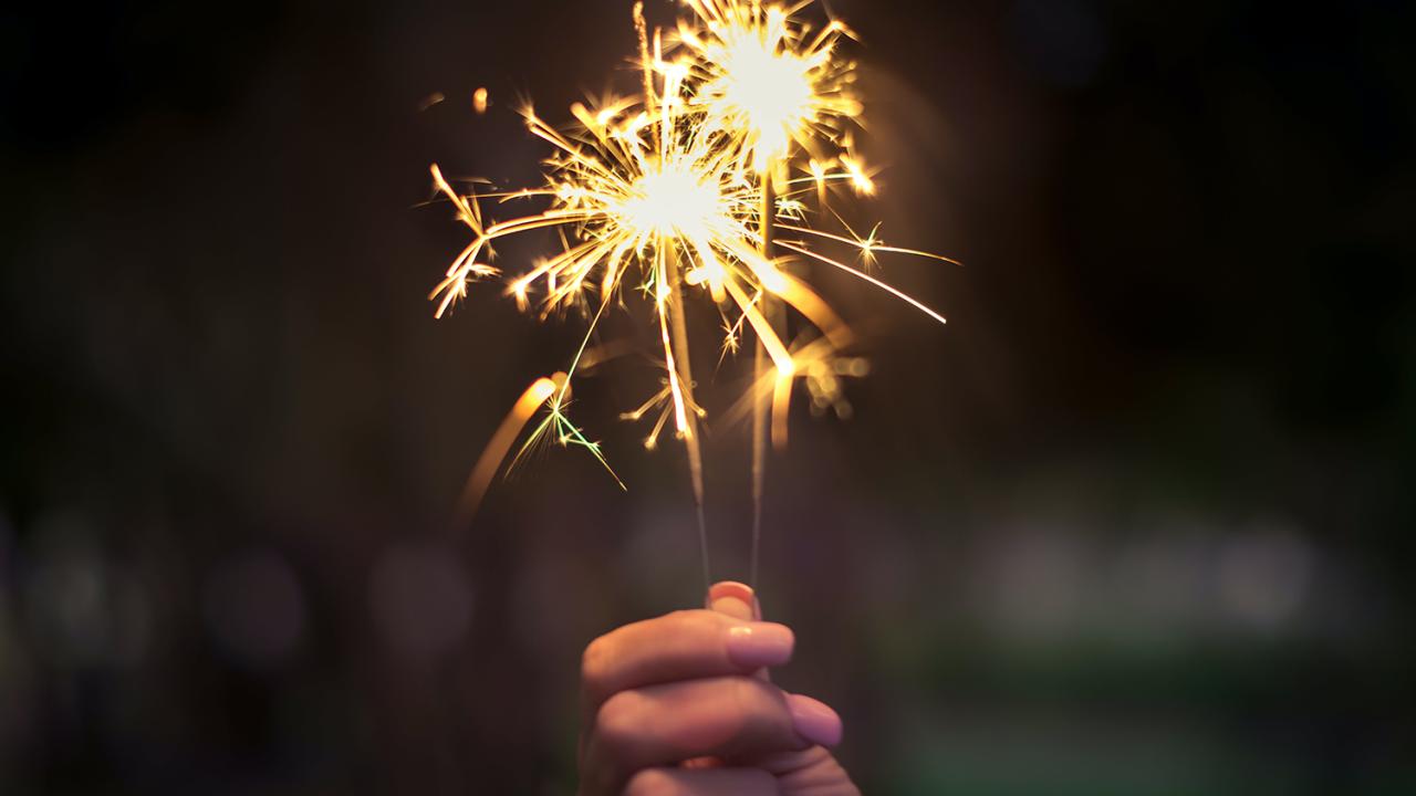 close up shot of lit sparklers
