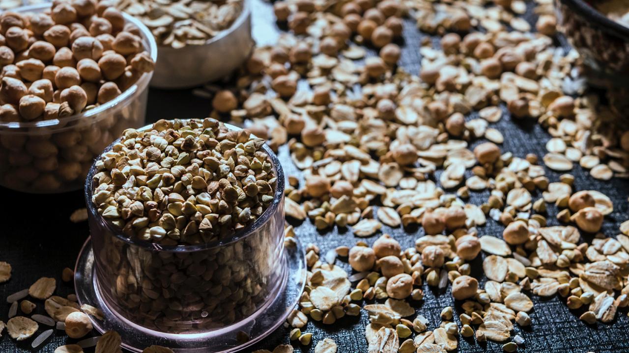 whole grains and nuts