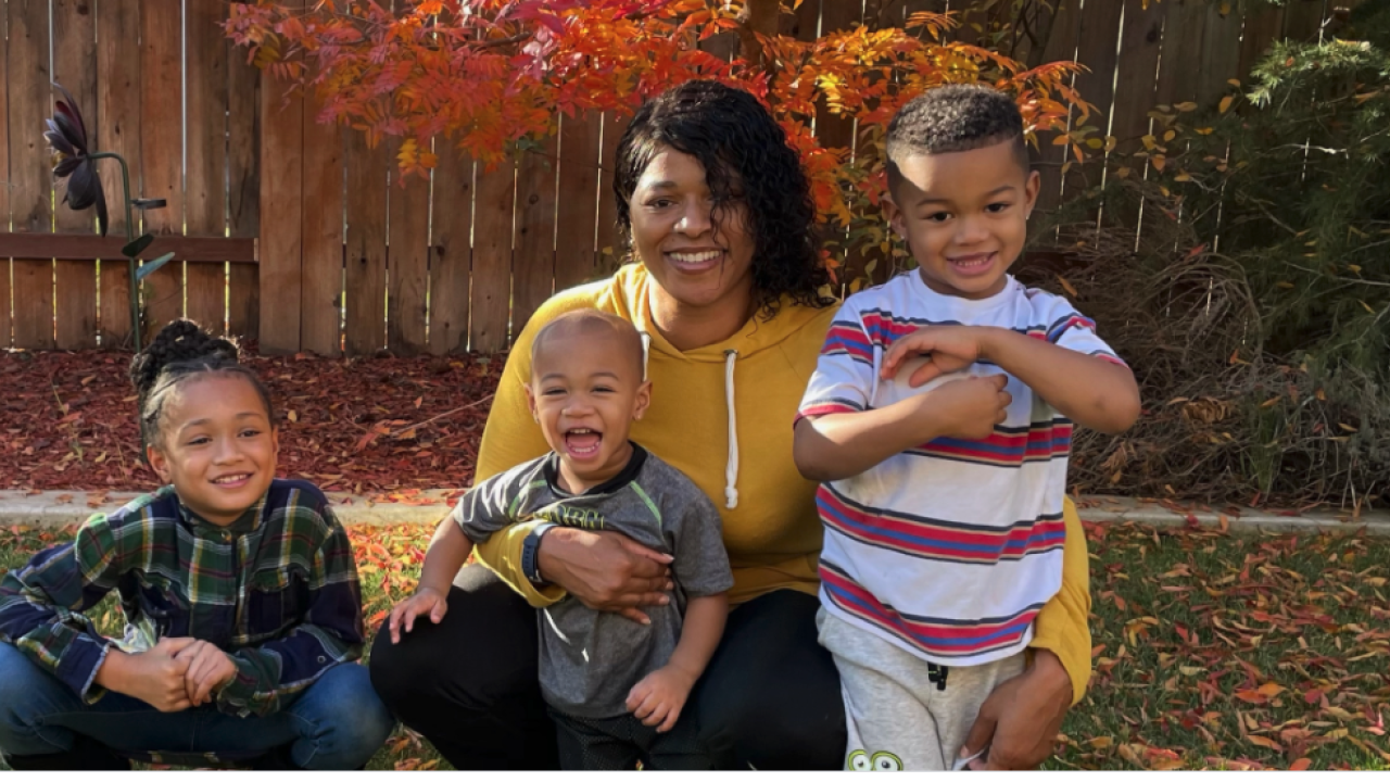 Trina Renee with her grandchildren