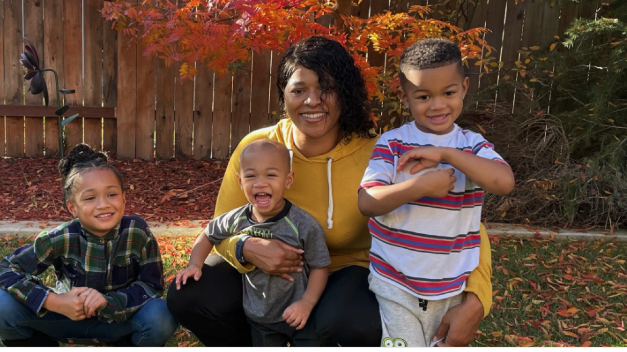 Trina Renee with her grandchildren 