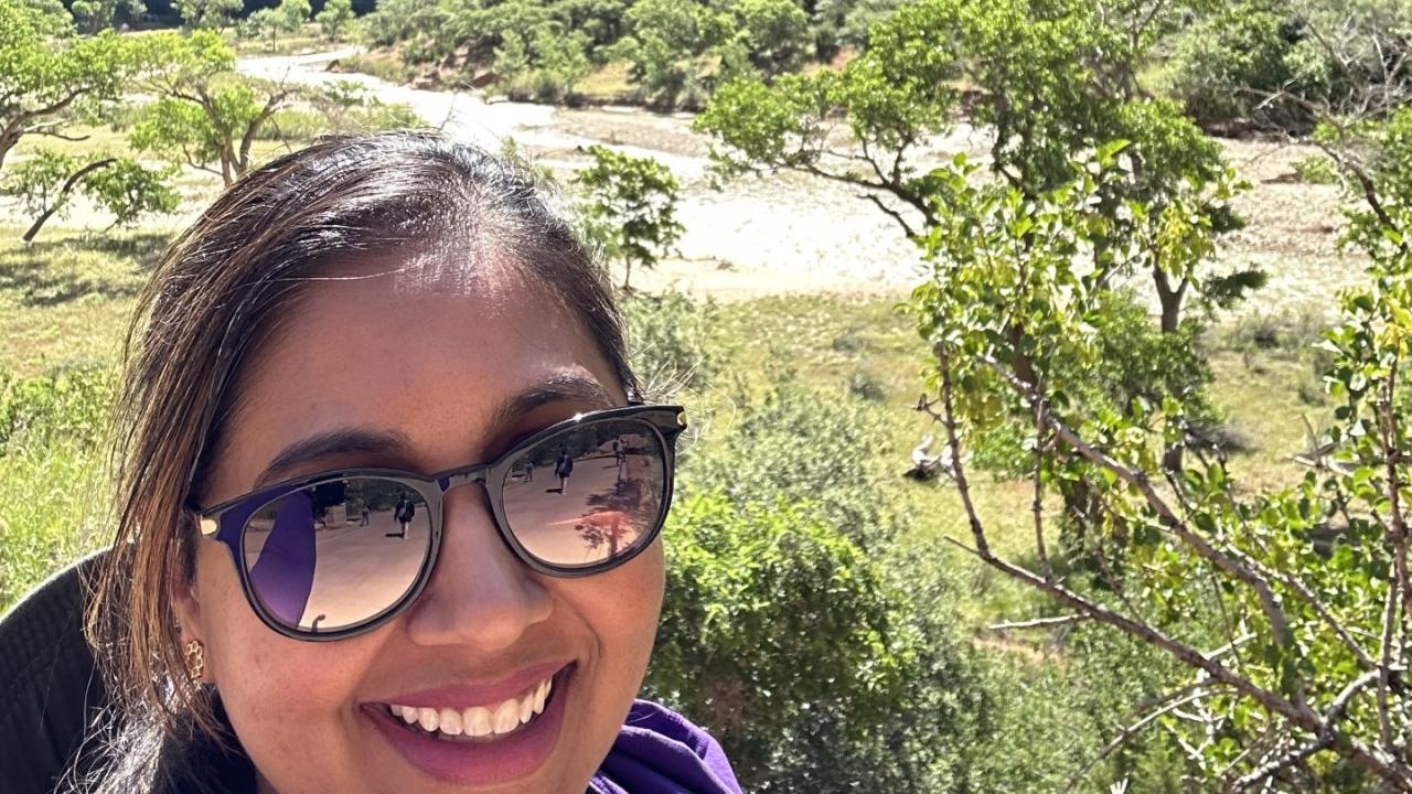 Simarjit standing in front of Zion National Park.