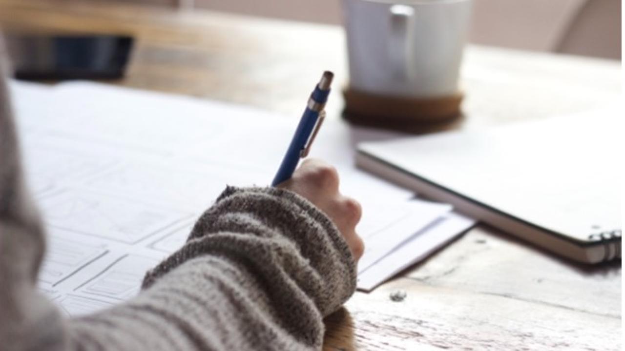 writing on a paper