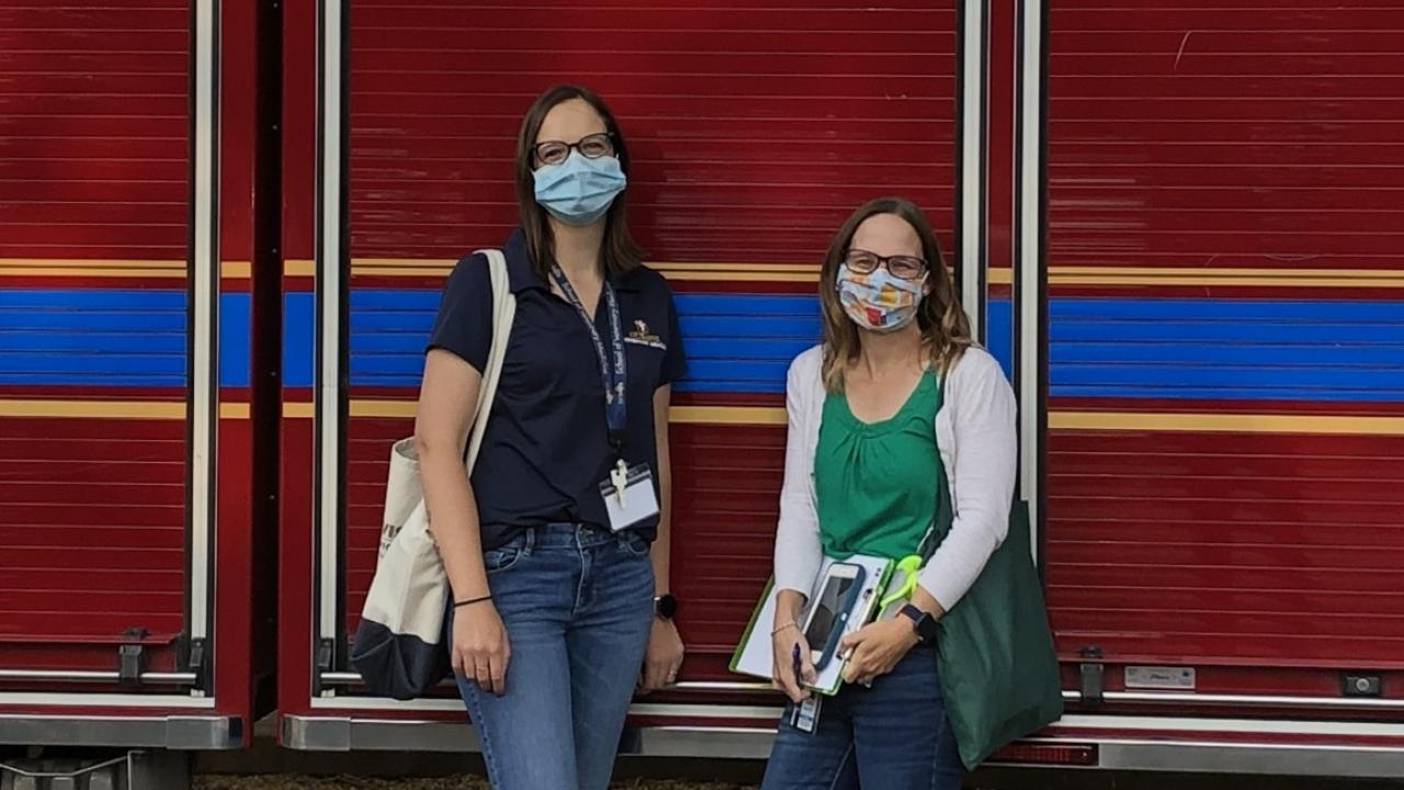 Safety Officers Maura Ferrero (left) and Krisztina Forward