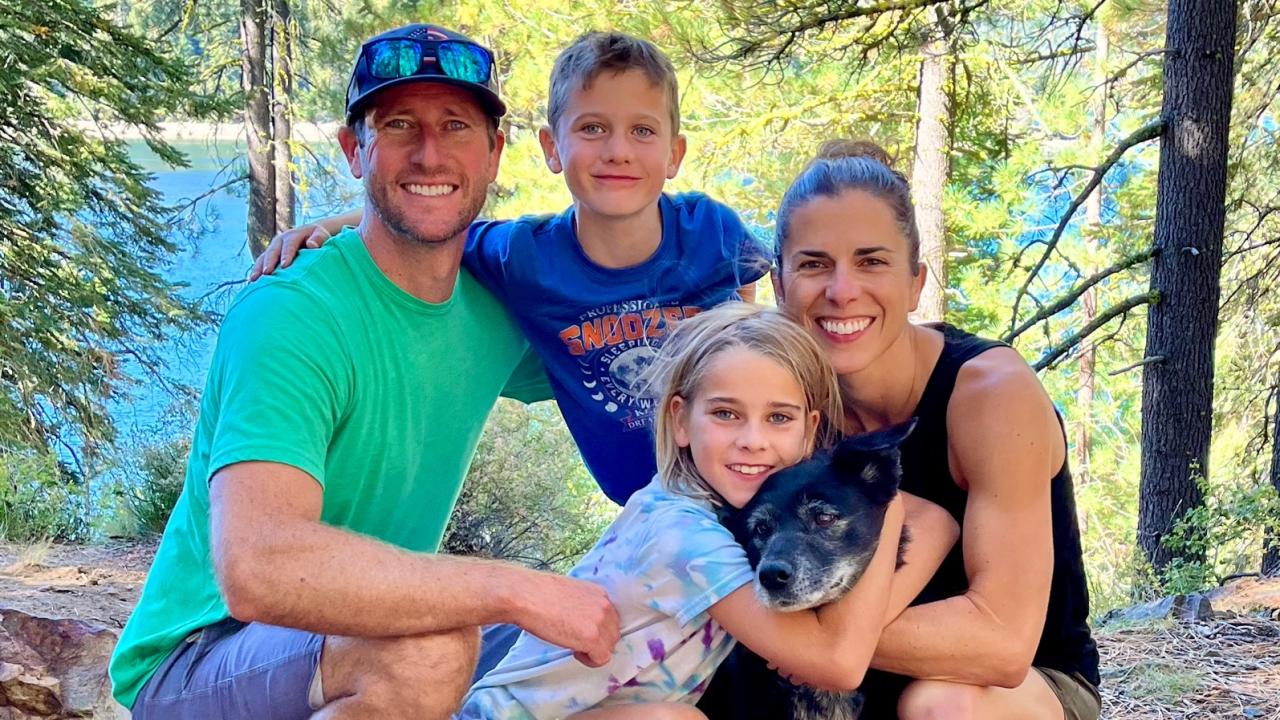 Kathleen enjoys time with her family in the wildnerness