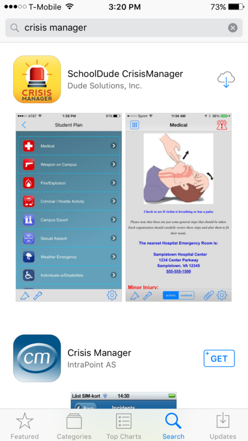 CrisisManger screenshot.