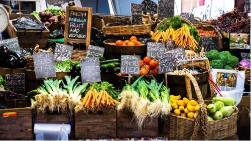 Foods in a grocery store