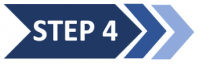 Blue arrow that says step four