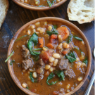 a bowl of beef stew