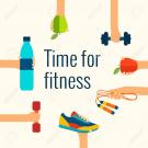 time for fitness cartoon 