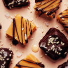 a plate of tahini caramels