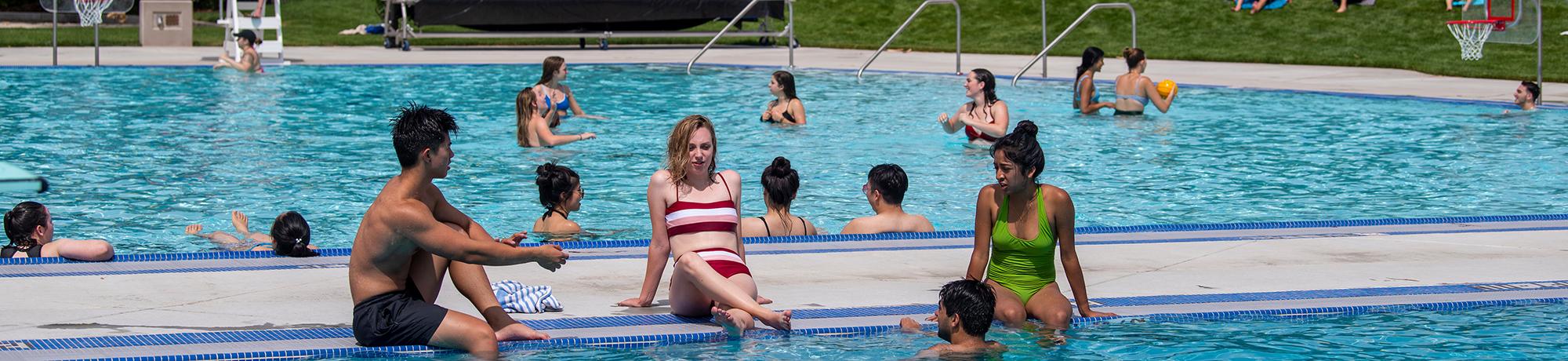Photo of students at Rec Pool.